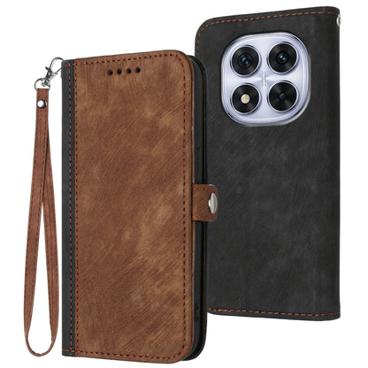 Side Buckle Double Fold Hand Strap Leather Phone Case, For Redmi Note 14 5G, For Redmi Note 14 Pro+ 5G, For Redmi Note 14 Pro 5G, For Redmi 13 4G