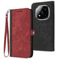 Side Buckle Double Fold Hand Strap Leather Phone Case, For Redmi Note 14 5G, For Redmi Note 14 Pro+ 5G, For Redmi Note 14 Pro 5G, For Redmi 13 4G