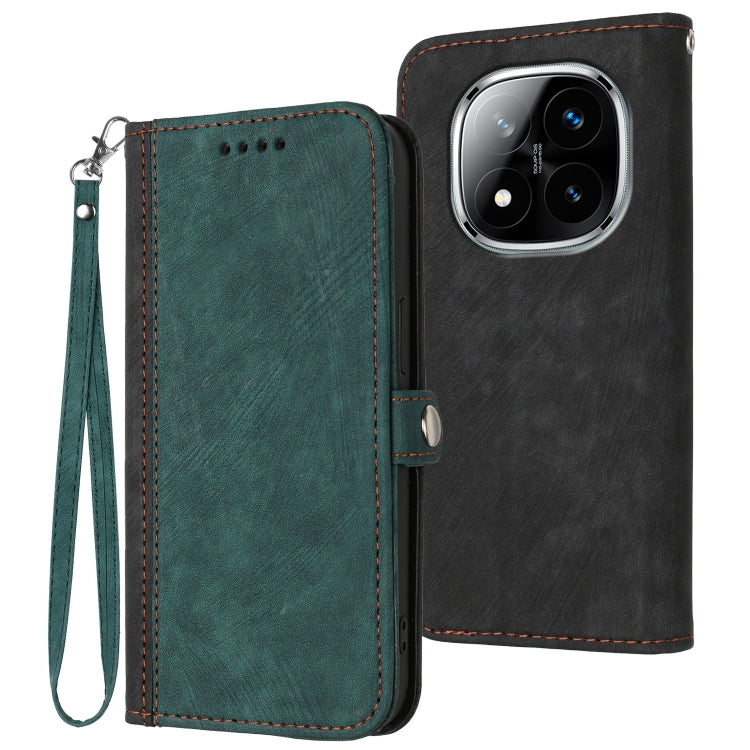 Side Buckle Double Fold Hand Strap Leather Phone Case, For Redmi Note 14 5G, For Redmi Note 14 Pro+ 5G, For Redmi Note 14 Pro 5G, For Redmi 13 4G