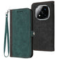 Side Buckle Double Fold Hand Strap Leather Phone Case, For Redmi Note 14 5G, For Redmi Note 14 Pro+ 5G, For Redmi Note 14 Pro 5G, For Redmi 13 4G
