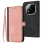 Side Buckle Double Fold Hand Strap Leather Phone Case, For Redmi Note 14 5G, For Redmi Note 14 Pro+ 5G, For Redmi Note 14 Pro 5G, For Redmi 13 4G