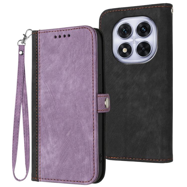 Side Buckle Double Fold Hand Strap Leather Phone Case, For Redmi Note 14 4G 164.84mm, For Redmi Turbo 4 / Xiaomi Poco X7 Pro, For Redmi Note 14 Pro 4G, For Redmi Note 14 4G 163.25mm