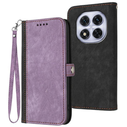 Side Buckle Double Fold Hand Strap Leather Phone Case, For Redmi Note 14 4G 164.84mm, For Redmi Turbo 4 / Xiaomi Poco X7 Pro, For Redmi Note 14 Pro 4G, For Redmi Note 14 4G 163.25mm