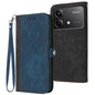 Side Buckle Double Fold Hand Strap Leather Phone Case, For Redmi Turbo 3 / Poco F6, For Redmi Note 13R Pro / X6 Neo, For Redmi Note 12 Turbo / Poco F5