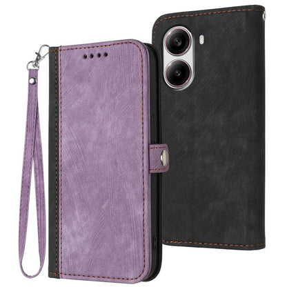 Side Buckle Double Fold Hand Strap Leather Phone Case, For Redmi Note 14 4G 164.84mm, For Redmi Turbo 4 / Xiaomi Poco X7 Pro, For Redmi Note 14 Pro 4G, For Redmi Note 14 4G 163.25mm