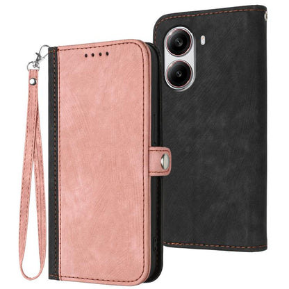 Side Buckle Double Fold Hand Strap Leather Phone Case, For Redmi Note 14 4G 164.84mm, For Redmi Turbo 4 / Poco X7 Pro, For Redmi Note 14 Pro 4G, For Redmi Note 14 4G 163.25mm