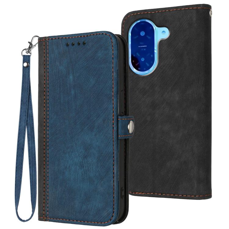 Side Buckle Double Fold Hand Strap Leather Phone Case, For Redmi Turbo 4 Pro / Poco F7, For Redmi A5 4G 171.7mm / Poco C71, For Redmi K80 Pro / Poco F7 Ultra, For Redmi K80 / Poco F7 Pro