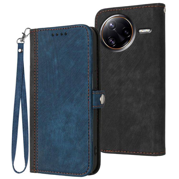 Side Buckle Double Fold Hand Strap Leather Phone Case, For Redmi Turbo 4 Pro / Poco F7, For Redmi A5 4G 171.7mm / Poco C71, For Redmi K80 Pro / Poco F7 Ultra, For Redmi K80 / Poco F7 Pro