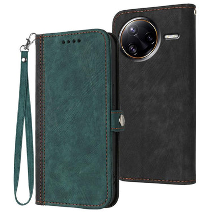 Side Buckle Double Fold Hand Strap Leather Phone Case, For Redmi Turbo 4 Pro / Poco F7, For Redmi A5 4G 171.7mm / Poco C71, For Redmi K80 Pro / Poco F7 Ultra, For Redmi K80 / Poco F7 Pro