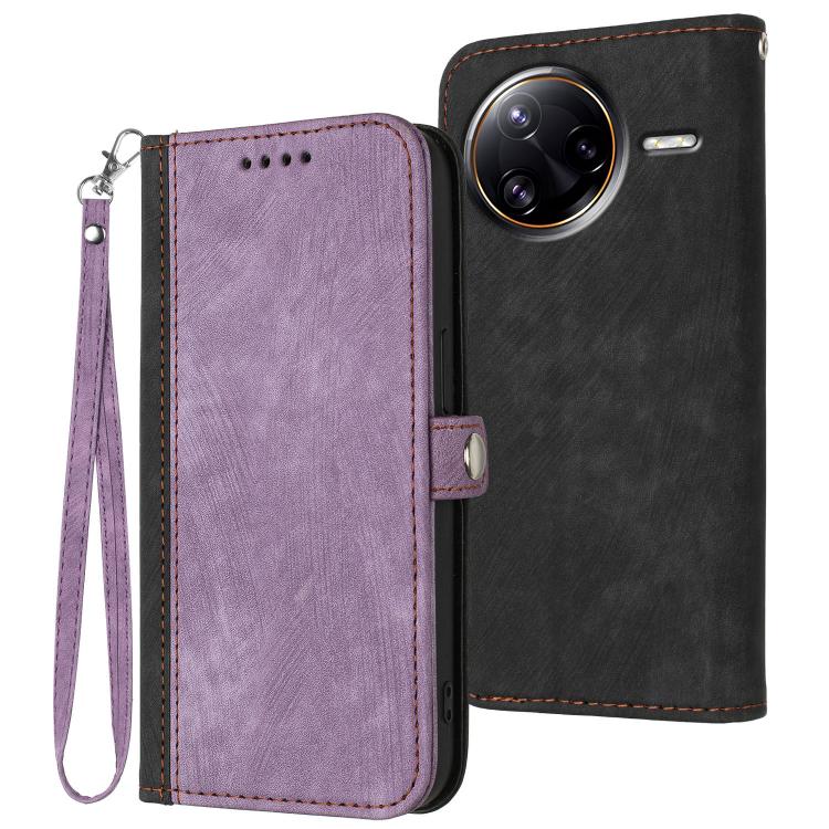 Side Buckle Double Fold Hand Strap Leather Phone Case, For Redmi Turbo 4 Pro / Xiaomi Poco F7, For Redmi A5 4G 171.7mm / Xiaomi Poco C71, For Redmi K80 Pro / Xiaomi Poco F7 Ultra, For Redmi K80 / Xiaomi Poco F7 Pro