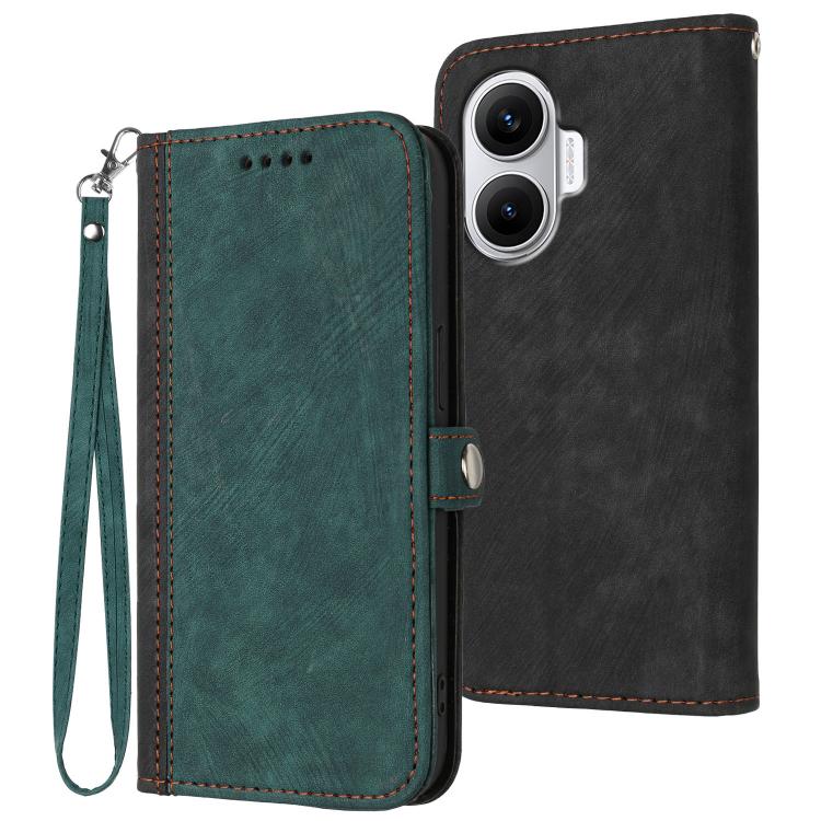 Side Buckle Double Fold Hand Strap Leather Phone Case, For Redmi Turbo 4 Pro / Xiaomi Poco F7, For Redmi A5 4G 171.7mm / Xiaomi Poco C71, For Redmi K80 Pro / Xiaomi Poco F7 Ultra, For Redmi K80 / Xiaomi Poco F7 Pro