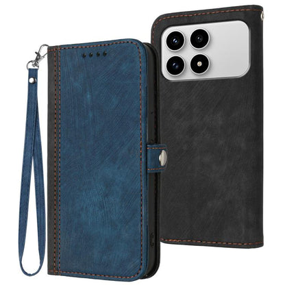 Side Buckle Double Fold Hand Strap Leather Phone Case, For Redmi Note 15 4G Global 164mm, For Redmi K90 / Xiaomi Poco F8 Pro 5G, For Redmi 15 5G Global / 15 4G SEA 169.5mm, For Redmi 15 5G / 4G EU 171mm