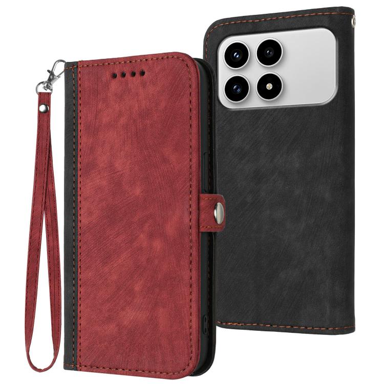 Side Buckle Double Fold Hand Strap Leather Phone Case, For Redmi Note 15 4G Global 164mm, For Redmi K90 / Xiaomi Poco F8 Pro 5G, For Redmi 15 5G Global / 15 4G SEA 169.5mm, For Redmi 15 5G / 4G EU 171mm