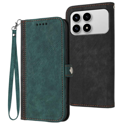 Side Buckle Double Fold Hand Strap Leather Phone Case, For Redmi Note 15 4G Global 164mm, For Redmi K90 / Xiaomi Poco F8 Pro 5G, For Redmi 15 5G Global / 15 4G SEA 169.5mm, For Redmi 15 5G / 4G EU 171mm