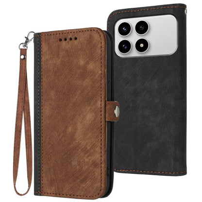 Side Buckle Double Fold Hand Strap Leather Phone Case, For Redmi Note 15 4G Global 164mm, For Redmi K90 / Xiaomi Poco F8 Pro 5G, For Redmi 15 5G Global / 15 4G SEA 169.5mm, For Redmi 15 5G / 4G EU 171mm
