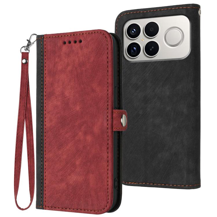 Side Buckle Double Fold Hand Strap Leather Phone Case, For Redmi K90 Pro Max / Poco F8 Ultra, For Redmi K90 / Poco F8 Pro 5G, For Redmi 15 5G Global / 15 4G SEA 169.5mm, For Redmi 15 5G / 4G EU 171mm