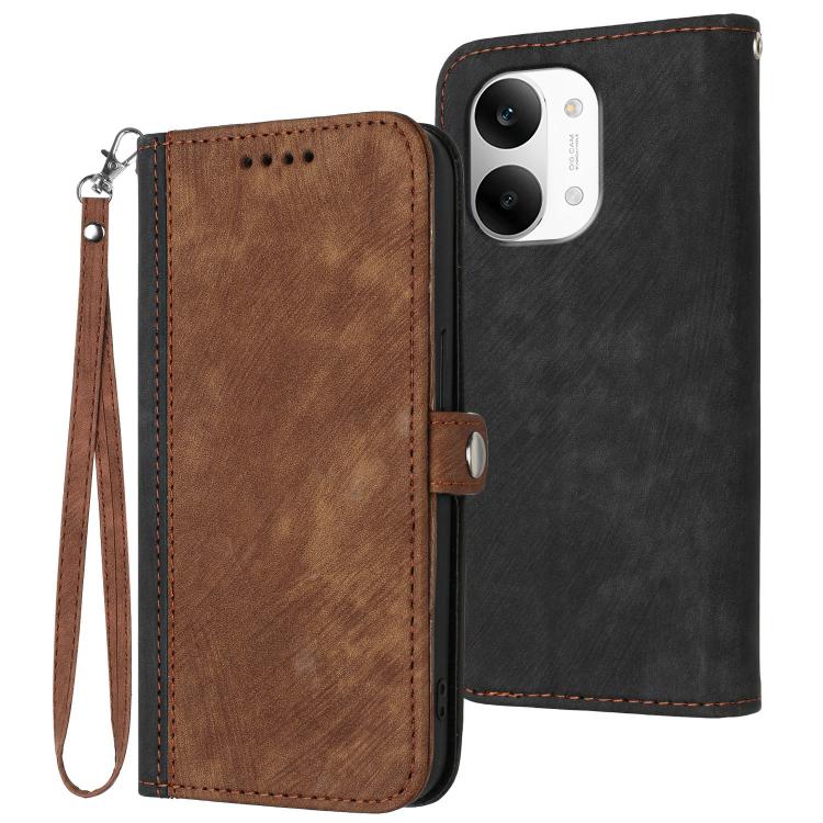 Side Buckle Double Fold Hand Strap Leather Phone Case, For Redmi A7 Pro 171mm / Poco C85x 5G, For Redmi Turbo 5 Max / Poco X8 Pro Max, For Redmi Turbo 5 5G / Poco X8 Pro 5G, For Redmi Note 15 4G / 5G 164mm / Poco M8 5G