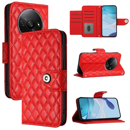 Rhombic Texture Flip Leather Phone Case with Lanyard, Series 4