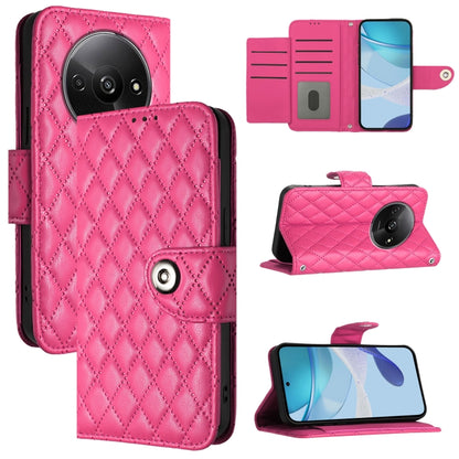 Rhombic Texture Flip Leather Phone Case with Lanyard, Series 4