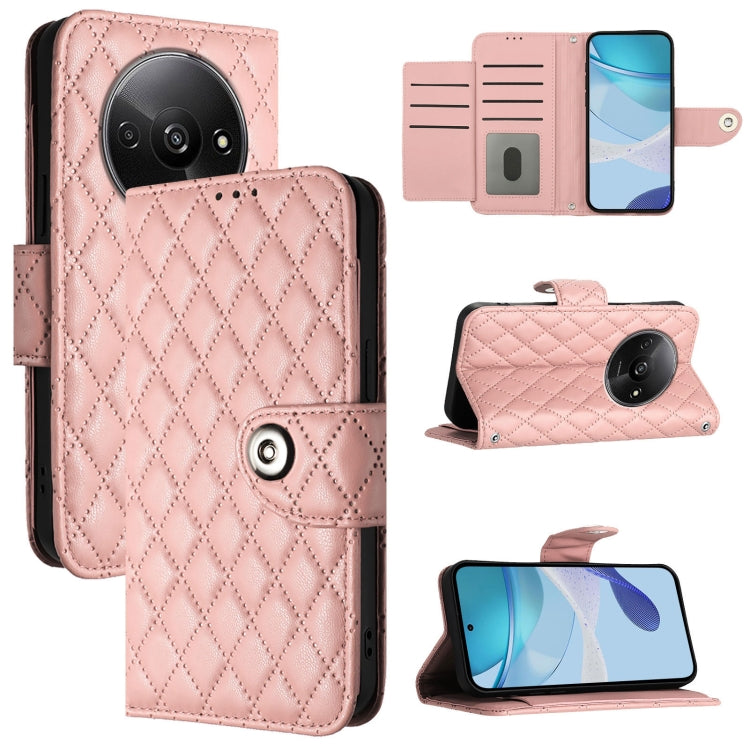 Rhombic Texture Flip Leather Phone Case with Lanyard, Series 4