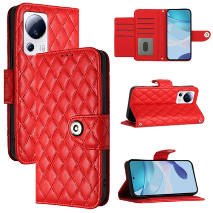 Rhombic Texture Flip Leather Phone Case with Lanyard, Series 4