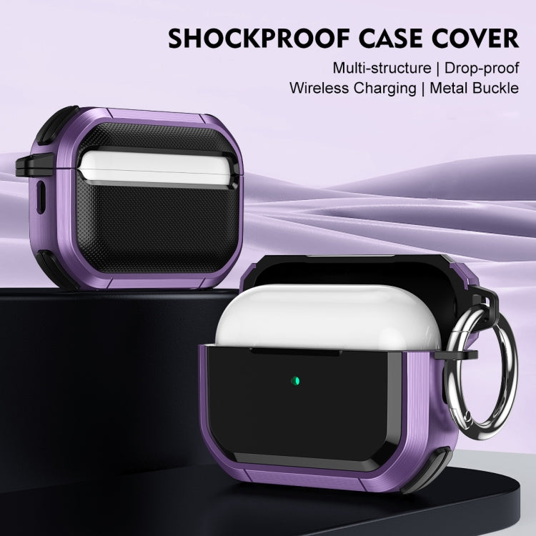 Armor TPU + PC Earbuds Box Protective Case with Metal Buckle