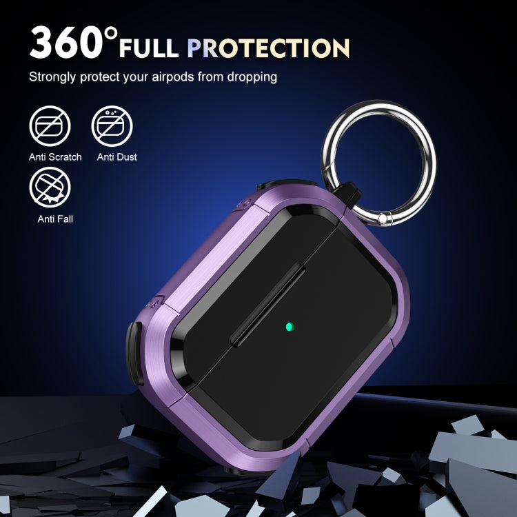 Armor TPU + PC Earbuds Box Protective Case with Metal Buckle, For AirPods Pro / Pro 2, For AirPods 3