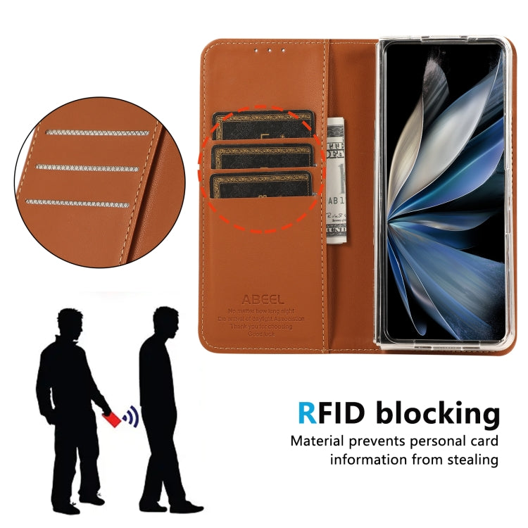 ABEEL RFID Magnetic Flip Leather Phone Case, For Samsung Galaxy Z Fold6, For Samsung Galaxy Z Fold5