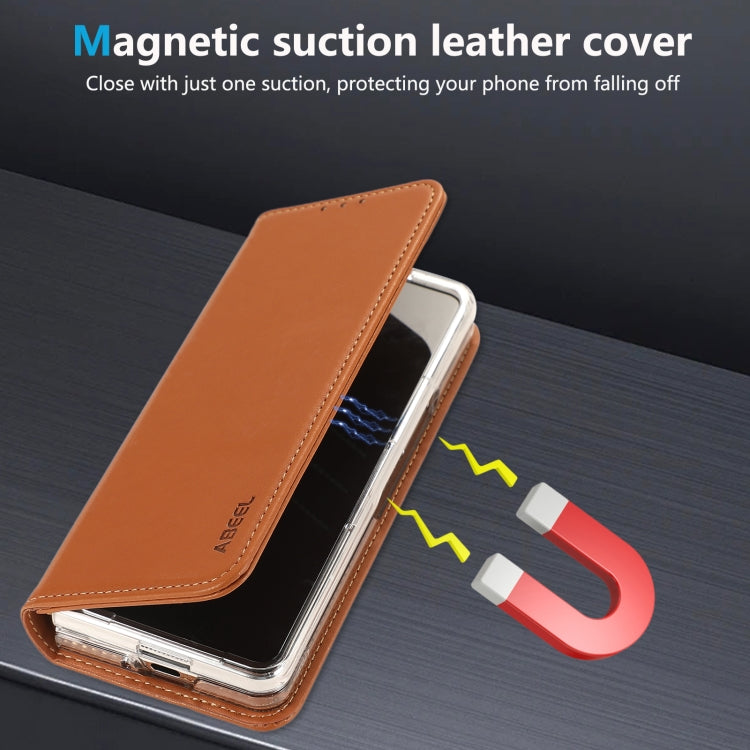 ABEEL RFID Magnetic Flip Leather Phone Case, For Samsung Galaxy Z Fold6, For Samsung Galaxy Z Fold5
