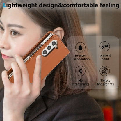 ABEEL RFID Magnetic Flip Leather Phone Case, For Samsung Galaxy Z Fold6, For Samsung Galaxy Z Fold5