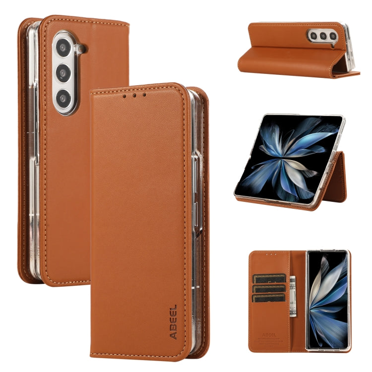 ABEEL RFID Magnetic Flip Leather Phone Case, For Samsung Galaxy Z Fold6, For Samsung Galaxy Z Fold5