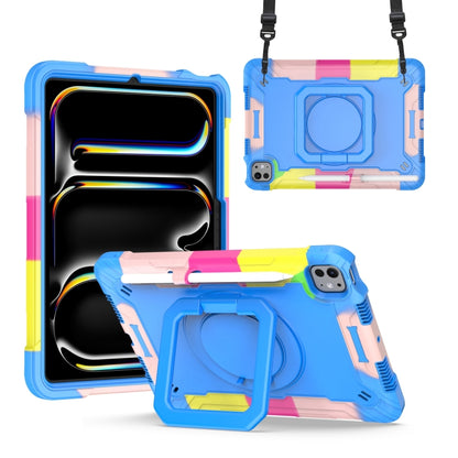 Handle Grip Holder Silicone Hybrid PC Tablet Case with Strap