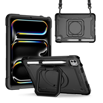 Handle Grip Holder Silicone Hybrid PC Tablet Case with Strap