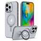 MagSafe Airbag Shockproof Frosted Phone Case with Fold Holder, For iPhone 16 Pro Max, For iPhone 16 Pro, For iPhone 16 Plus, For iPhone 16
