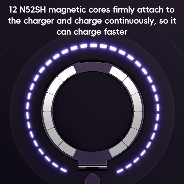 MagSafe Airbag Shockproof Frosted Phone Case with Fold Holder, For iPhone 16 Pro Max, For iPhone 16 Pro, For iPhone 16 Plus, For iPhone 16