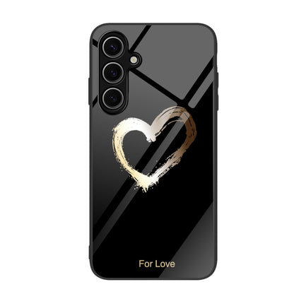 Colorful Painted Glass Phone Case, For Samsung Galaxy S24 FE 5G