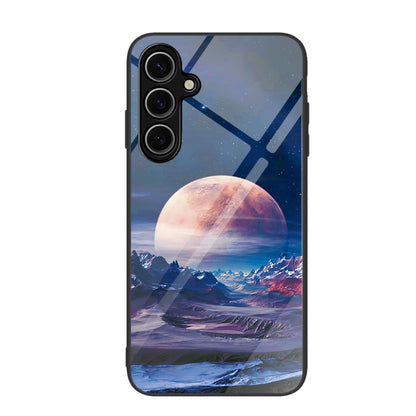 Colorful Painted Glass Phone Case, For Samsung Galaxy S24 FE 5G