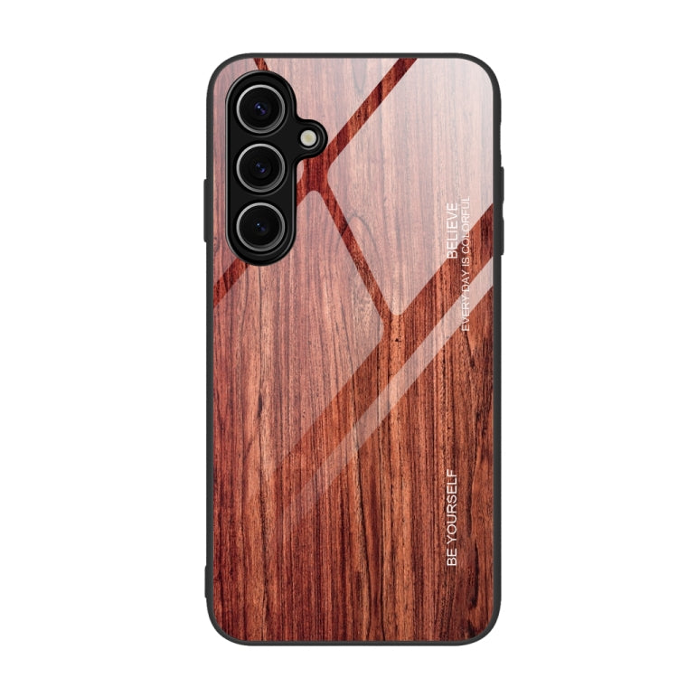 Wood Grain Glass Phone Case, For Samsung Galaxy S24 FE 5G