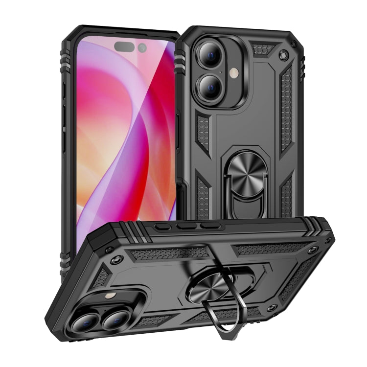 Shockproof TPU Hybrid PC Phone Case with Holder, For iPhone 16 Pro Max, For iPhone 16 Pro, For iPhone 16 Plus