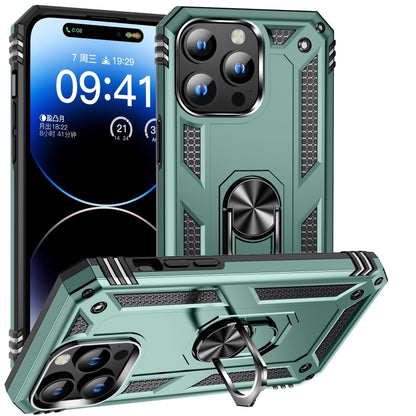 Shockproof TPU Hybrid PC Phone Case with Holder, For iPhone 16 Pro Max, For iPhone 16 Pro, For iPhone 16 Plus