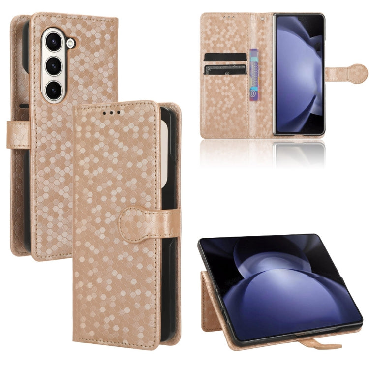 Honeycomb Dot Texture Leather Phone Case, For Samsung Galaxy Z Flip7 FE / Z Flip6 5G, For Samsung Galaxy Z Fold7 5G, For Samsung Galaxy Z Flip7 5G, For Samsung Galaxy Z Fold6 5G