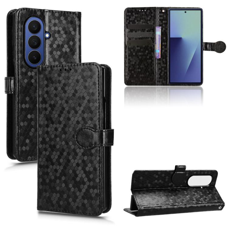 Honeycomb Dot Texture Leather Phone Case, For Samsung Galaxy Z Flip7 FE / Z Flip6 5G, For Samsung Galaxy Z Fold7 5G, For Samsung Galaxy Z Flip7 5G, For Samsung Galaxy Z Fold6 5G