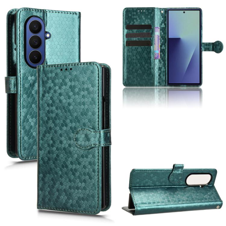 Honeycomb Dot Texture Leather Phone Case, For Samsung Galaxy Z Flip7 FE / Z Flip6 5G, For Samsung Galaxy Z Fold7 5G, For Samsung Galaxy Z Flip7 5G, For Samsung Galaxy Z Fold6 5G