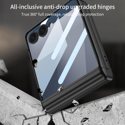 GKK Integrated Magnetic Full Coverage Flip Phone Case with Pen Box+Pen, For Samsung Galaxy Z Flip7 5G, For Samsung Galaxy Z Flip6 / Flip7 FE