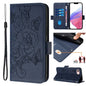Embossed Rose RFID Anti-theft Leather Phone Case, For iPhone 14 Pro Max, For iPhone SE 2022 / SE 2020 / 8 / 7, For iPhone 13 Pro Max, For iPhone 13 Pro