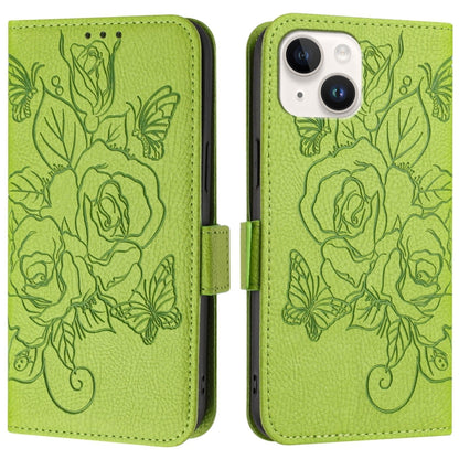 Embossed Rose RFID Anti-theft Leather Phone Case, For iPhone 13 mini, For iPhone 12  / 12 Pro, For iPhone 12 Pro Max, For iPhone 12 mini