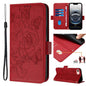 Embossed Rose RFID Anti-theft Leather Phone Case, For iPhone SE 2024, For iPhone 16 Pro Max, For iPhone 16 Pro, For iPhone 16 Plus