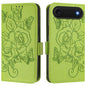 Embossed Rose RFID Anti-theft Leather Phone Case, For iPhone 18 Pro / 17 Pro, For iPhone 18 Pro Max / 17 Pro Max, For iPhone 17, For iPhone Air