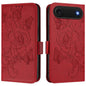 Embossed Rose RFID Anti-theft Leather Phone Case, For iPhone 18 Pro / 17 Pro, For iPhone 18 Pro Max / 17 Pro Max, For iPhone 17, For iPhone Air