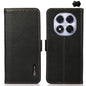 KHAZNEH Side-Magnetic Litchi Genuine Leather RFID Phone Case, For Redmi Turbo 4 / Poco X7 Pro, For Redmi Note 14 5G, For Redmi Note 14 Pro 5G, For Redmi 14C 4G, For Redmi 13 4G